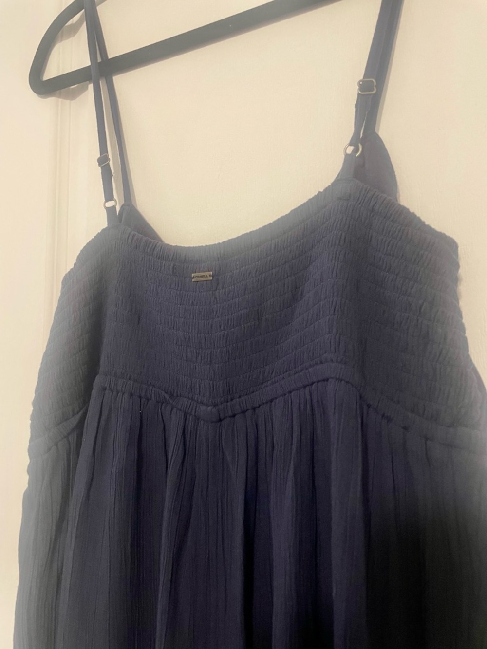 Adjustable Tie Navy Sleeveless Jumpsuit